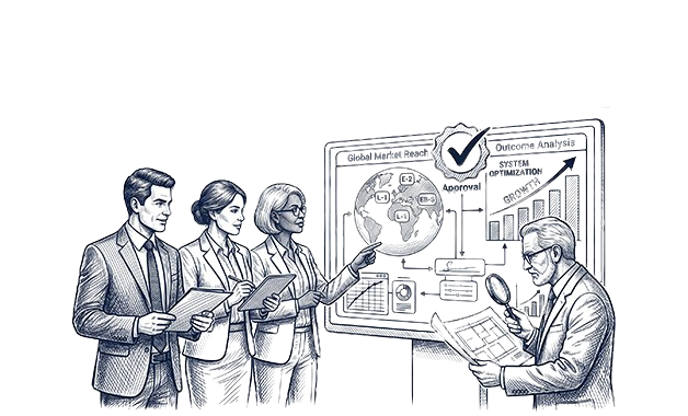 Executive Business Team Sketch